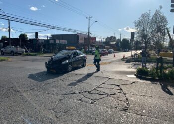Accidente vehícular en sector oriente de la ciudad de Osorno