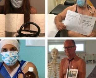 Médicos alemanes se desnudan para protestar por falta de protección