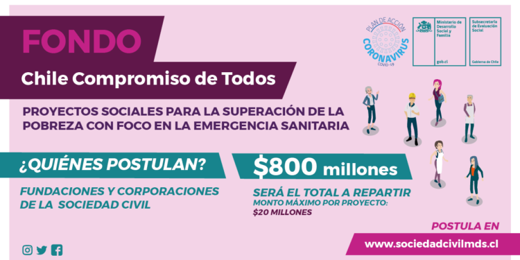 Ministerio de desarrollo social lanza fondo concursable para financiar proyectos de la sociedad civil vinculados a la superación de la pobreza