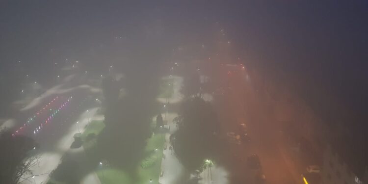 Atención automovilistas: se registra densa niebla en Osorno durante la tarde noche de este viernes