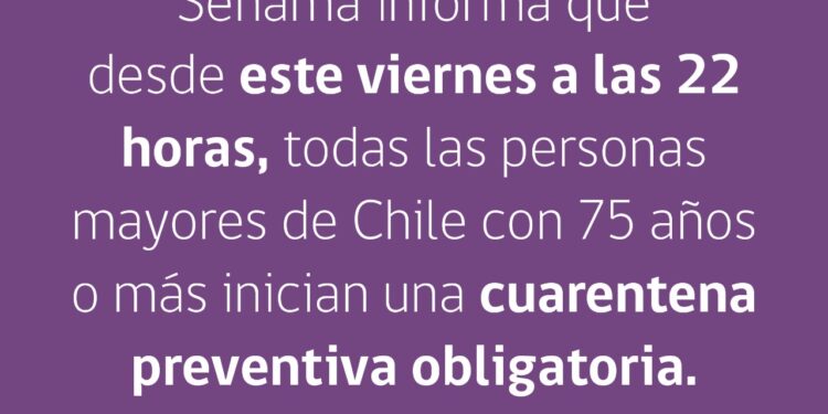 Más de 56 mil personas de 75 años y más inician cuarentena preventiva obligatoria a contar de este viernes en Los Lagos