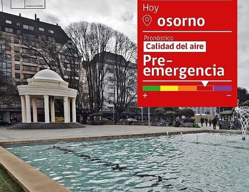 Decretan Preemergencia Ambiental para este martes 26 de mayo en Osorno