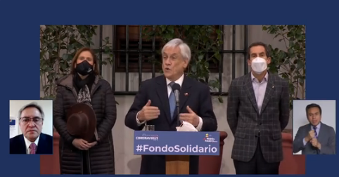 Presidente Sebastian Pinera anuncia nueva entrega de #FondoSolidario Municipal por pandemia