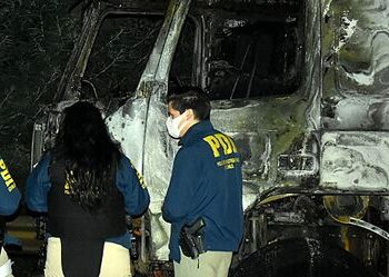 CAMIONERO RESULTA HERIDO TRAS ATAQUE INCENDIARIO A CAMIÓN EN PIDIMA