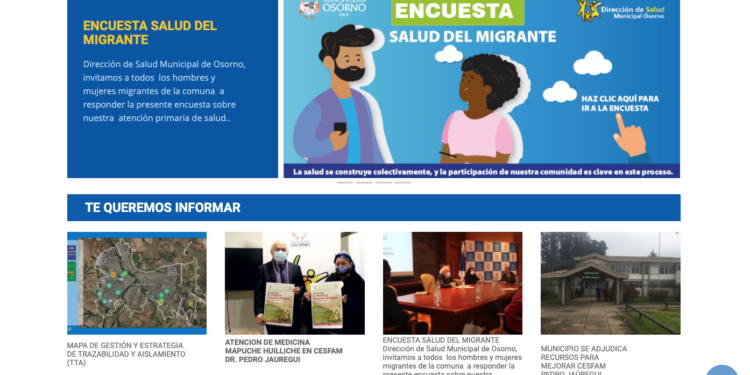 SALUD MUNICIPAL REALIZA ENCUESTA VIRTUAL  EN LA COMUNA DE OSORNO.