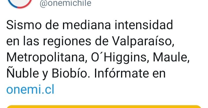 #Chile: Sismo sacudió el país.