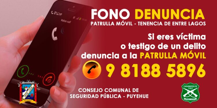 Habilitan «Fono Patrulla Móvil Tenencia Entre Lagos».