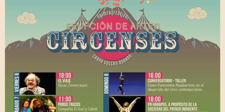 El arte circense se toma Osorno en el primer festival virtual erupción artes circenses, carpa – volcán Osorno 2020