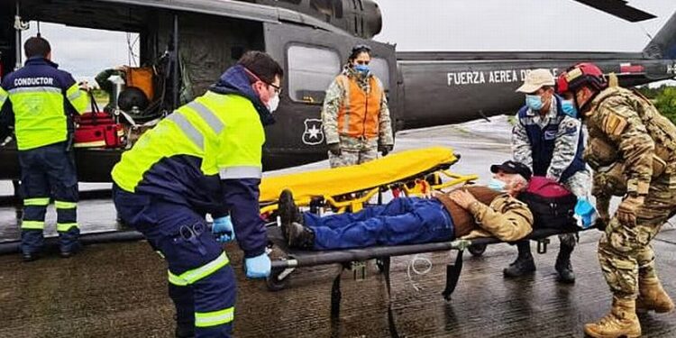 Evacuación aeromédica a paciente grave desarrollaron en Caleta Condor-Río Negro