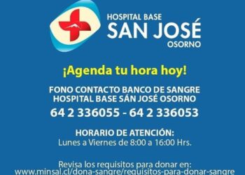 #Osorno: Dan a conocer teléfono del banco de sangre.