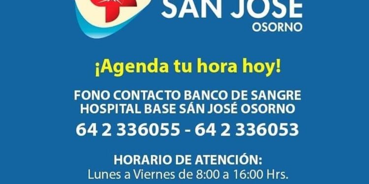 #Osorno: Dan a conocer teléfono del banco de sangre.