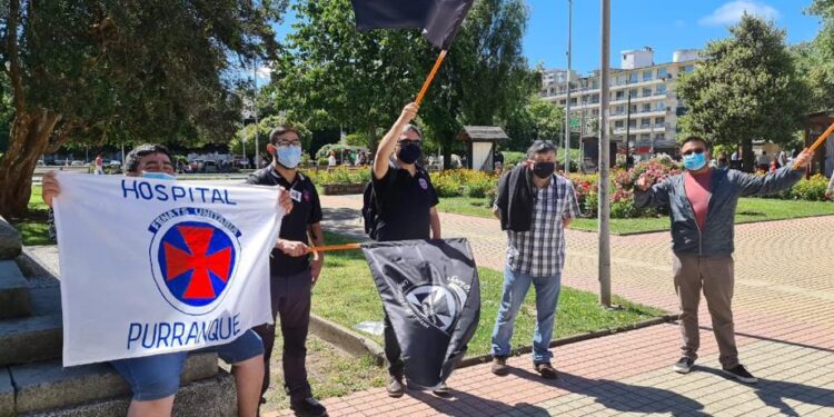 Dirigentes de Fenats unitaria SSO se manifestaron en contra de atropellos de gobierno y director del hospital de Osorno