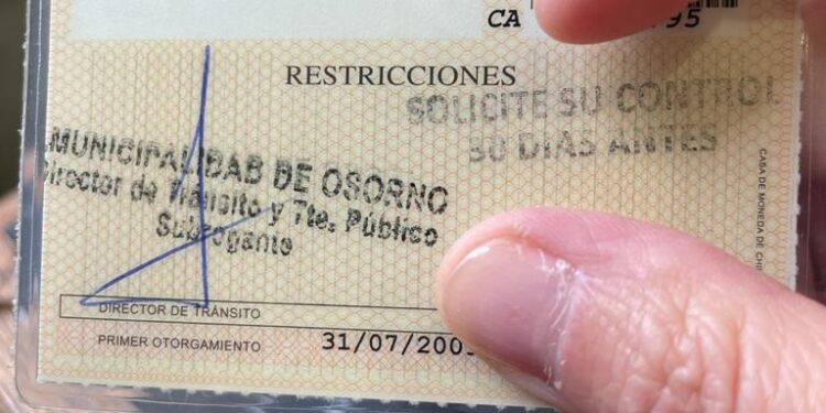 Licencias de conducir que vencieron en 2020 y vencen en 2021 se prorrogarán hasta 2022