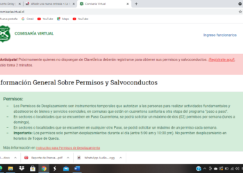 Se terminan los permisos de desplazamiento los días sábado domingo y festivos
