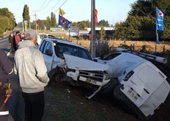 Colisión vehicular dejó una persona lesionada en la Ruta U-145 San Pablo