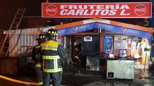 Un incendio dejó daños de consideración en un local comercial de Francke