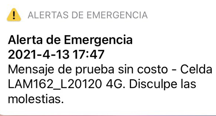 Reportan recepción de mensaje de prueba del Sistema de Alerta Emergencia en zona sur del país: Subtel indaga procedencia