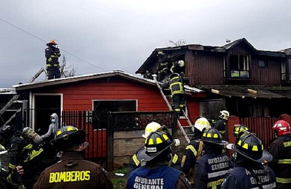 Dos viviendas resultaron dañadas tras incendio en Rahue-Osorno
