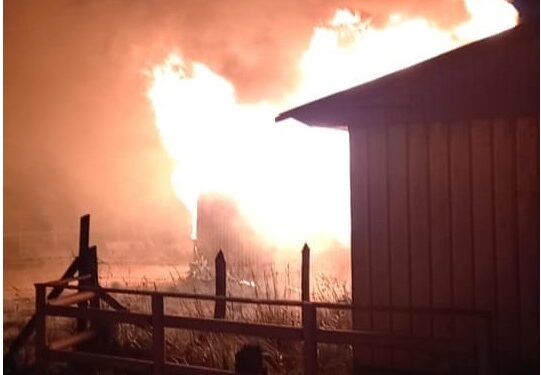 Atentado incendiario a cabañas dejó a dos personas fallecidas en Tirúa
