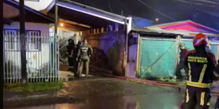 Pareja de adultos mayores falleció en violento incendio en Puerto Montt
