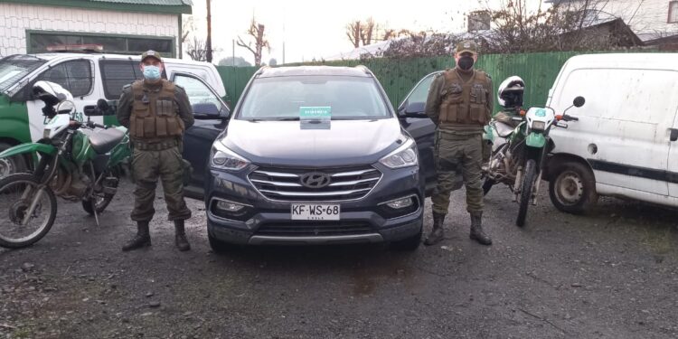 Carabineros de Purranque recupera otro vehículo robado