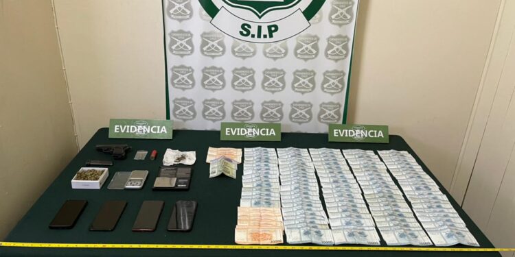 Drogas y municiones se logró decomisar en allanamiento realizado por Carabineros de Osorno