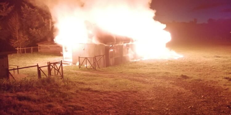 Incendio destruyó en su totalidad antigua escuela de Trafun-Río Bueno