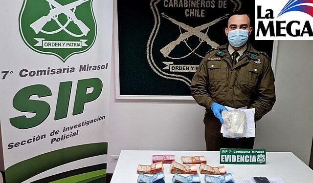 Carabineros detiene a sujeto por tráfico de drogas e intentar sobornar a efectivos policiales
