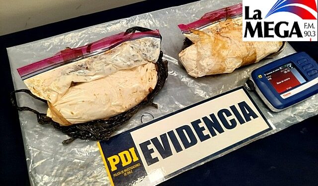 Detienen a sujeto de nacionalidad colombiana con 1,8 kilos de  Cocaína Base