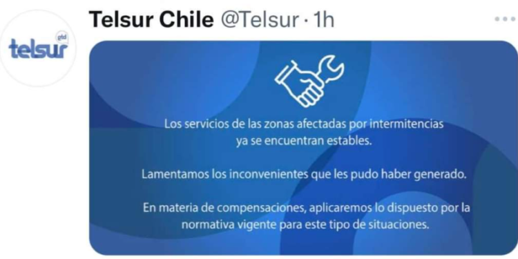 Intervención de terceros sería la causa que provocó interrupciones en Internet a usuarios de Telsur.￼