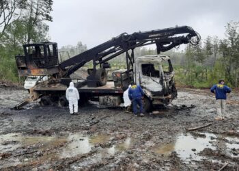 Ataque incendiario dejó un camión grúa siniestrado en San Juan de la Costa 