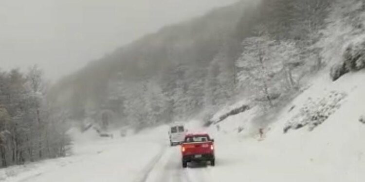 Suspenden tránsito en paso Cardenal Samoré por caída de nieve en la ruta