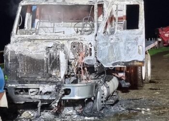 Osorno: Incendio destruyó vehículo de carga en Lomas de Pilauco