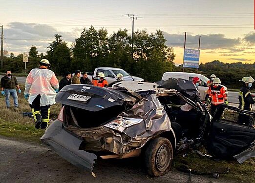 Un fallecido y dos lesionados deja colisión en ruta 5 sur entre Puerto Varas y Puerto Montt