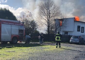 Incendio afectó una vivienda este domingo en Osorno