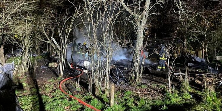 Incendio en sector rural de Río Negro deja un adulto mayor fallecido 