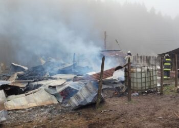 Incendio dejó a dos adultos mayores damnificados en sector rural de Osorno 