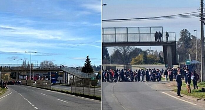 Alumnos de liceo Industrial en Osorno se manifestaron frente a establecimiento