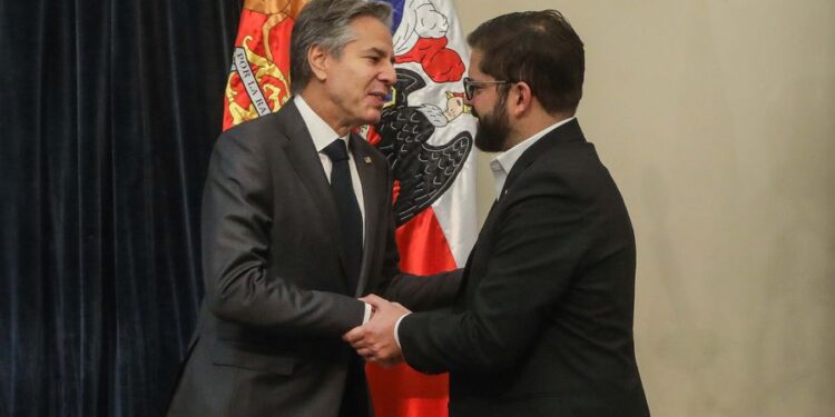 Presidente Gabriel Boric se reúne con Antony Blinken, secretario de Estado de EE. UU.