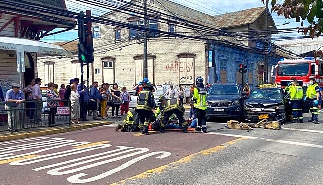 Colisión vehicular múltiple se registró en centro de Osorno