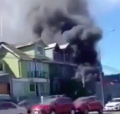 Incendio se registró en bodegas del sector oriente de Osorno