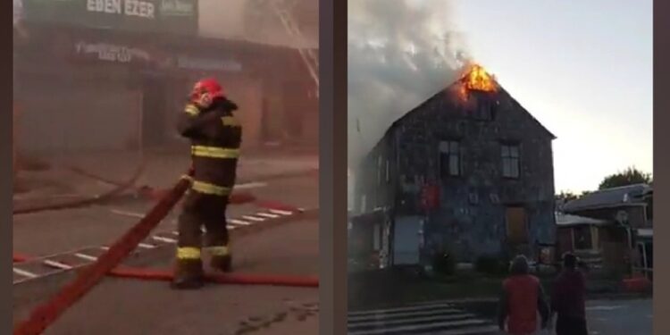 Incendio dejó diversos inmuebles siniestrados en Puerto Octay