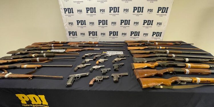 “Reliquias de fuego II”: PDI recupera más de 30 armas en provincia de Osorno
