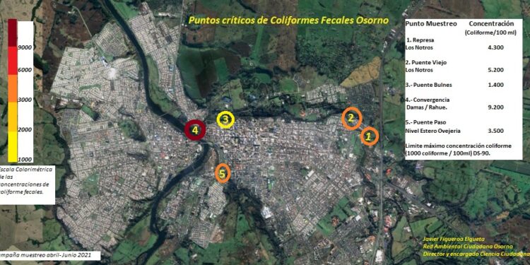 Entregarán estudio sobre descargas de coliformes fecales en ríos de Osorno