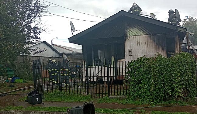 Incendio afectó vivienda en sector Rahue Alto de Osorno