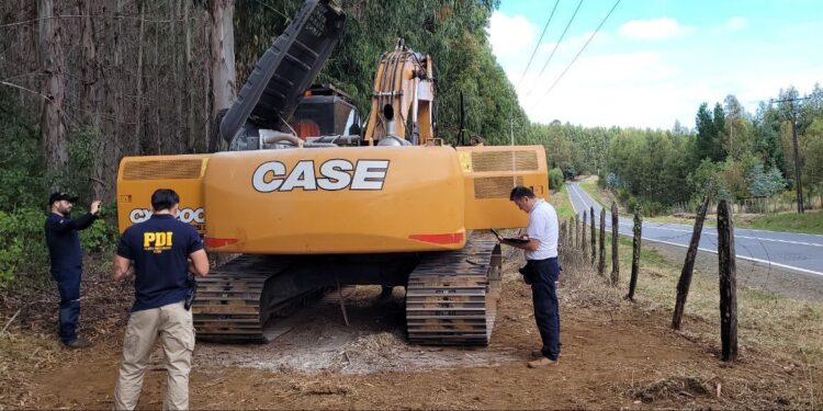 PDI continúa indagatoria por maquinaria quemada en San Juan de la Costa