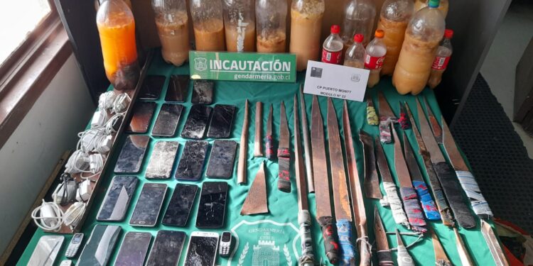 Allanamiento nacional: incautan 4 armas blancas en cárcel de Osorno