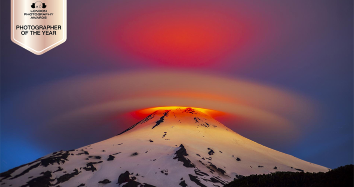 Chileno obtiene título al «fotógrafo del año» gracias a un retrato del Volcán Villarrica
