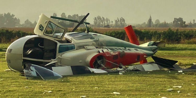 Helicóptero de Carabineros con tres personas cayó en Melipilla