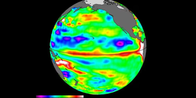 NASA detectó las primeras señales de «El Niño» rumbo a Chile desde el espacio